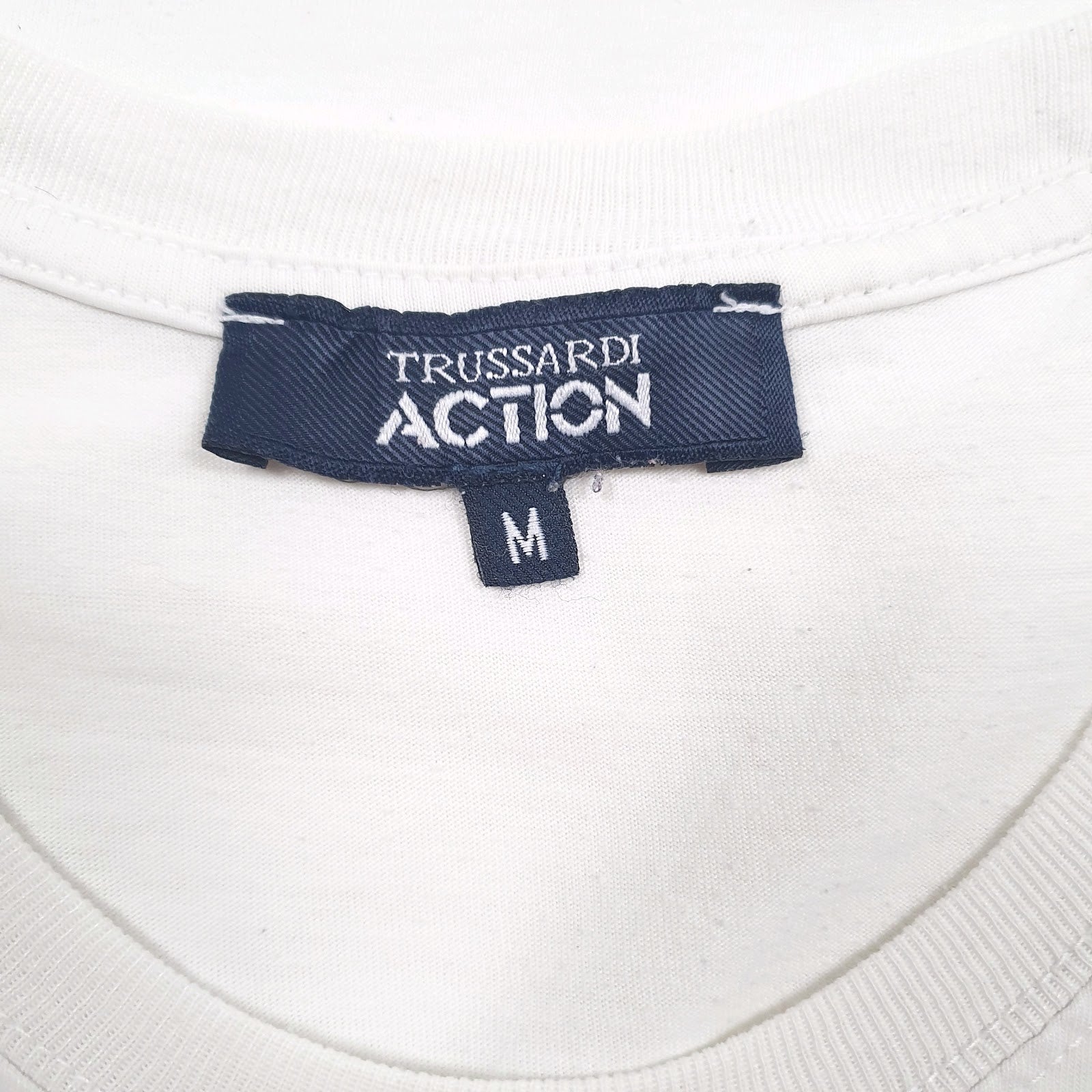 Mens White Trussardi Spellout  T Shirt
