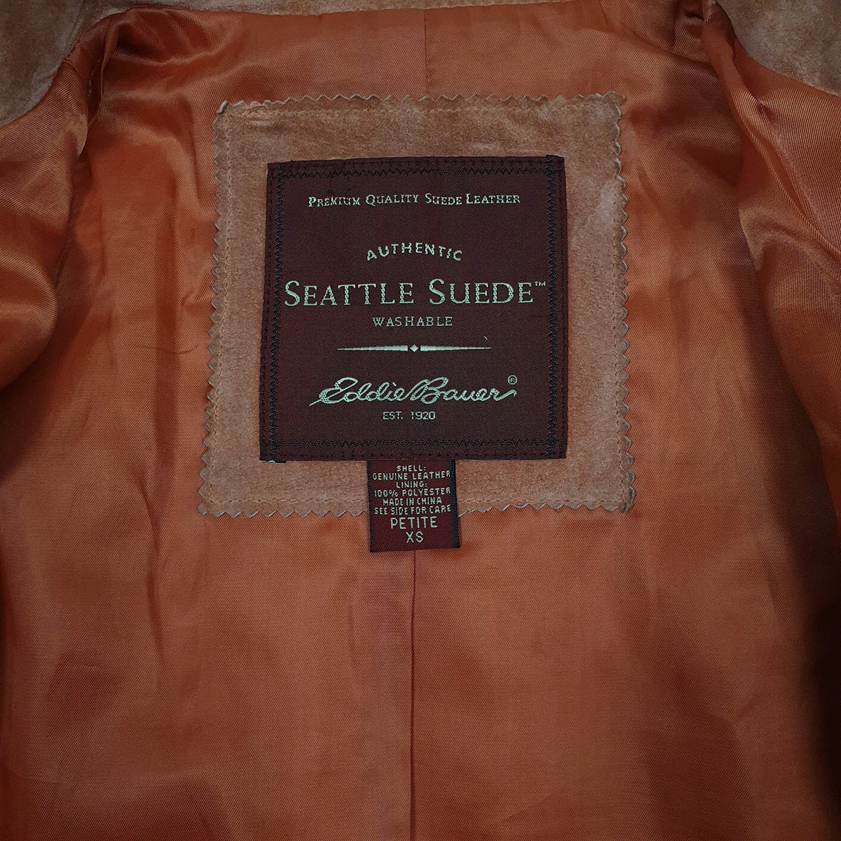 Womens Pink Eddie Bauer Type 3 Trucker Suede  Coat