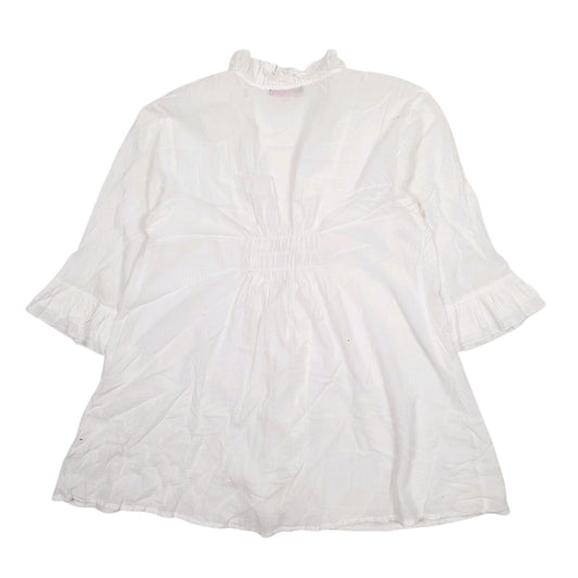 Womens White Jijarin Beach Throw  Shirt