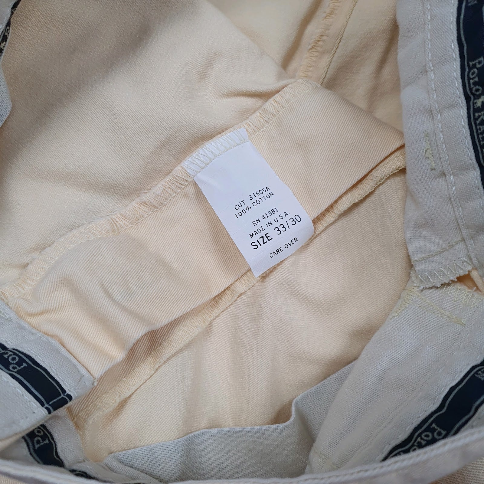 Mens Yellow Polo Ralph Lauren Hammond Pant Double Pleated Vintage 90s Made In USA  Trousers