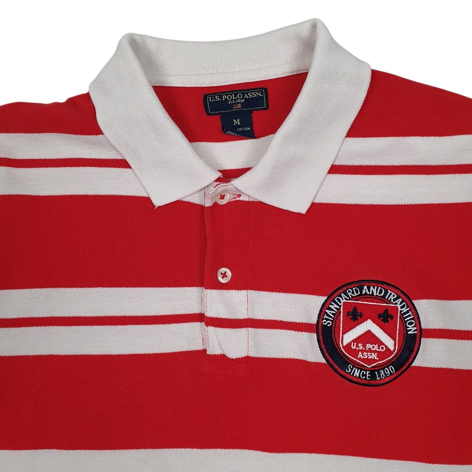 Mens Red U.S. POLO ASSN.  Hoodie Polo Shirt