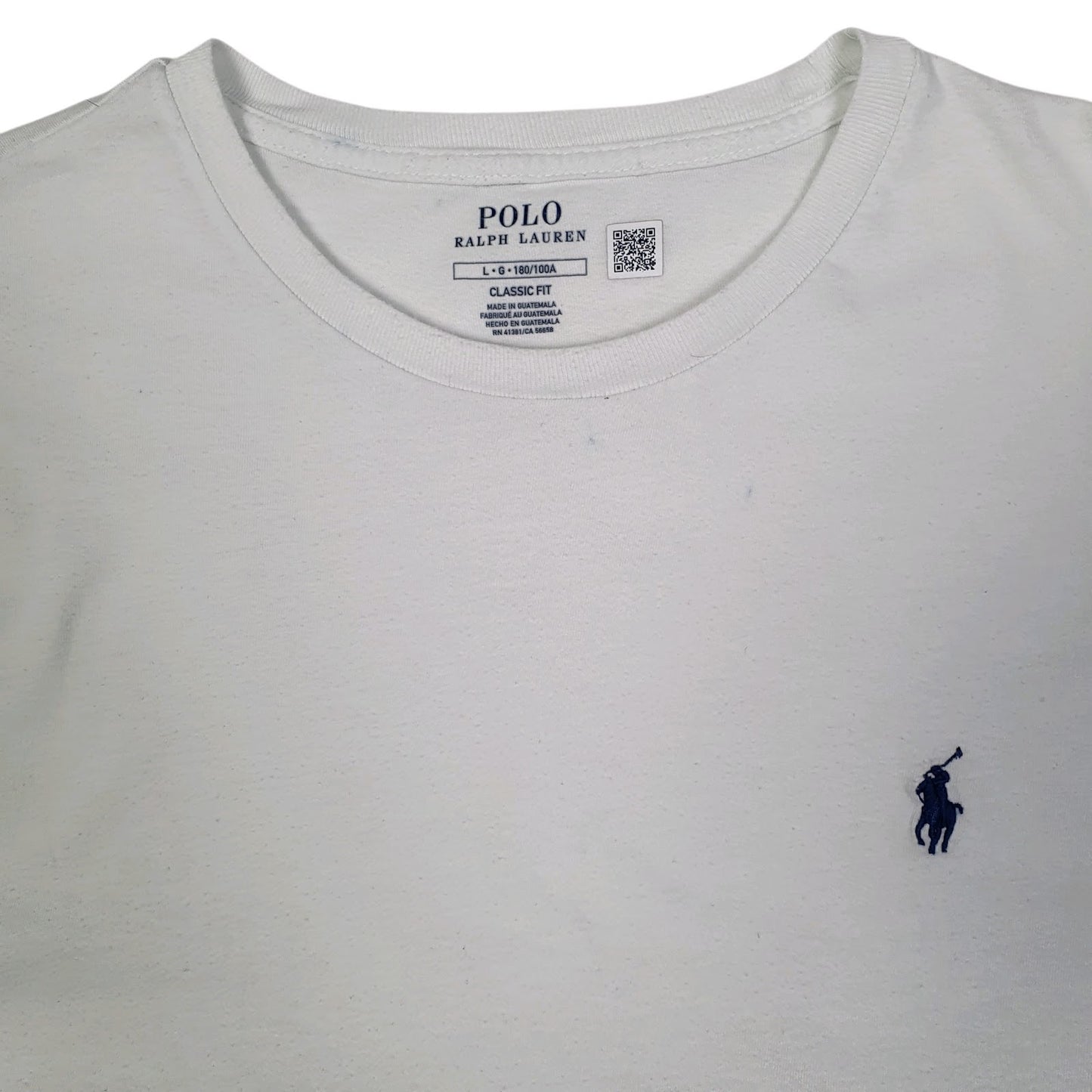 Mens White Polo Ralph Lauren   T Shirt