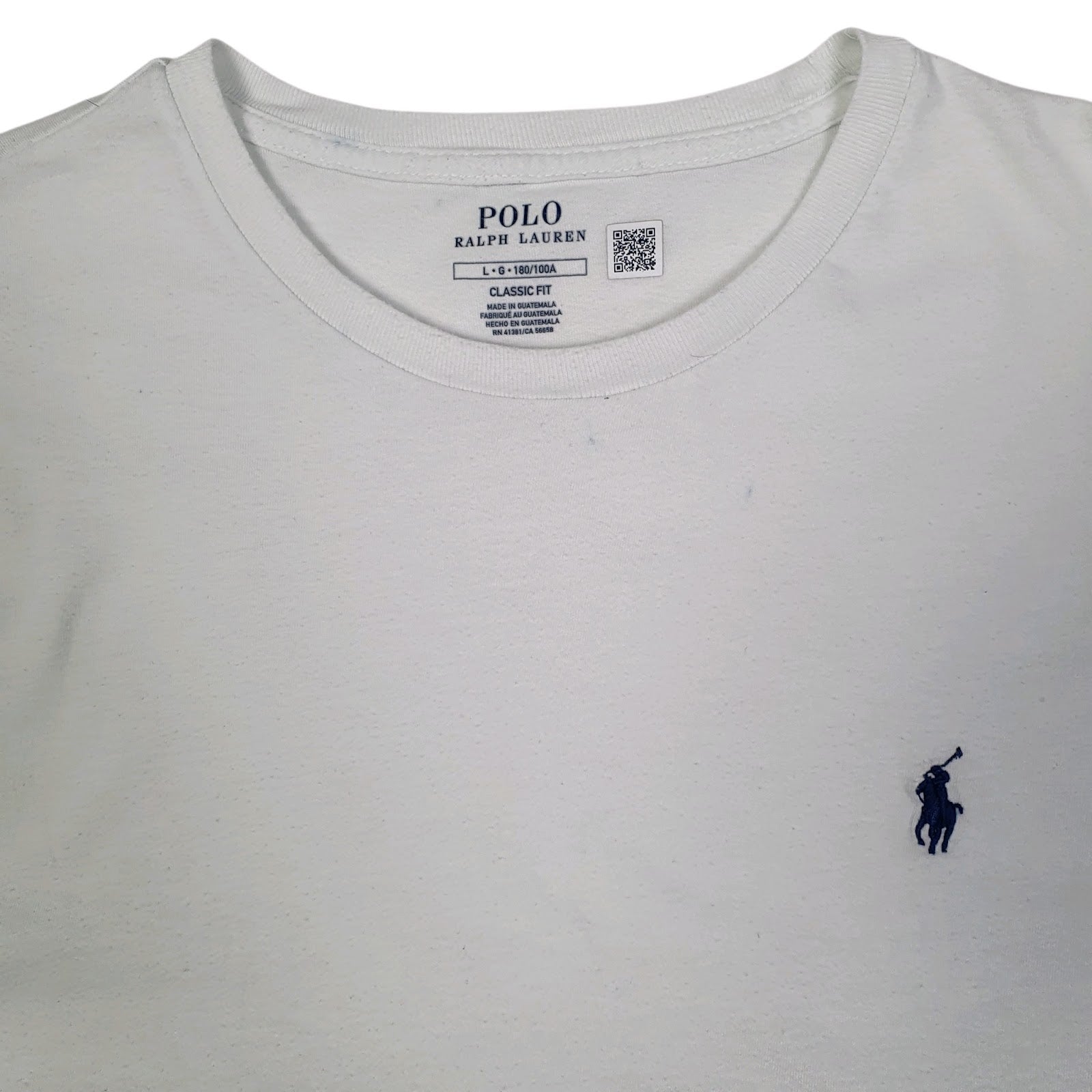 Mens White Polo Ralph Lauren   T Shirt