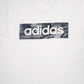 Mens White Adidas Spellout  T Shirt