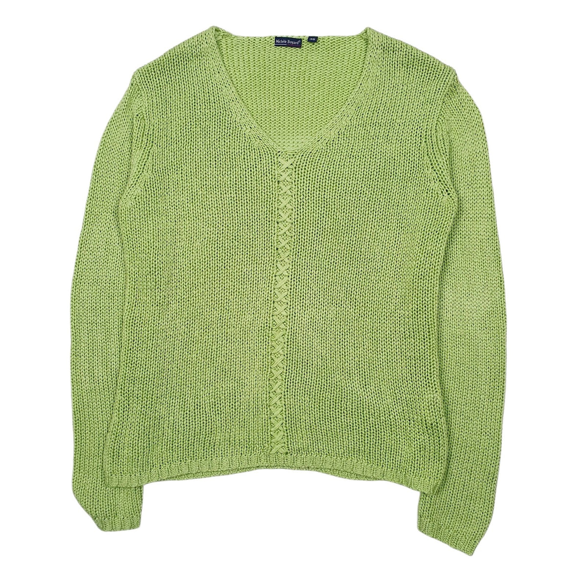 Womens Green Michèle Boyard Knit V Neck Jumper