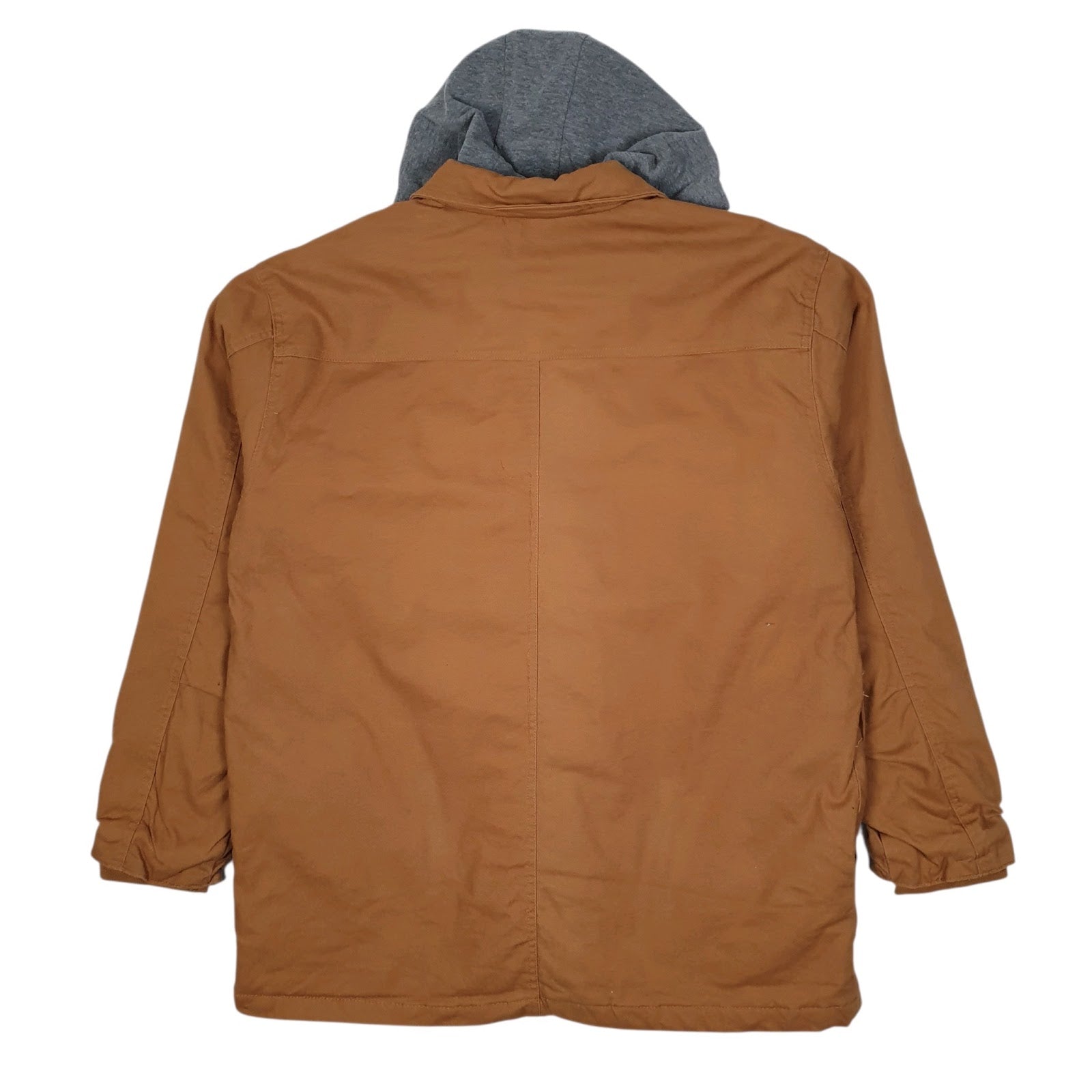 Mens Brown Wrangler Chore Windbreaker Hoodie  Coat
