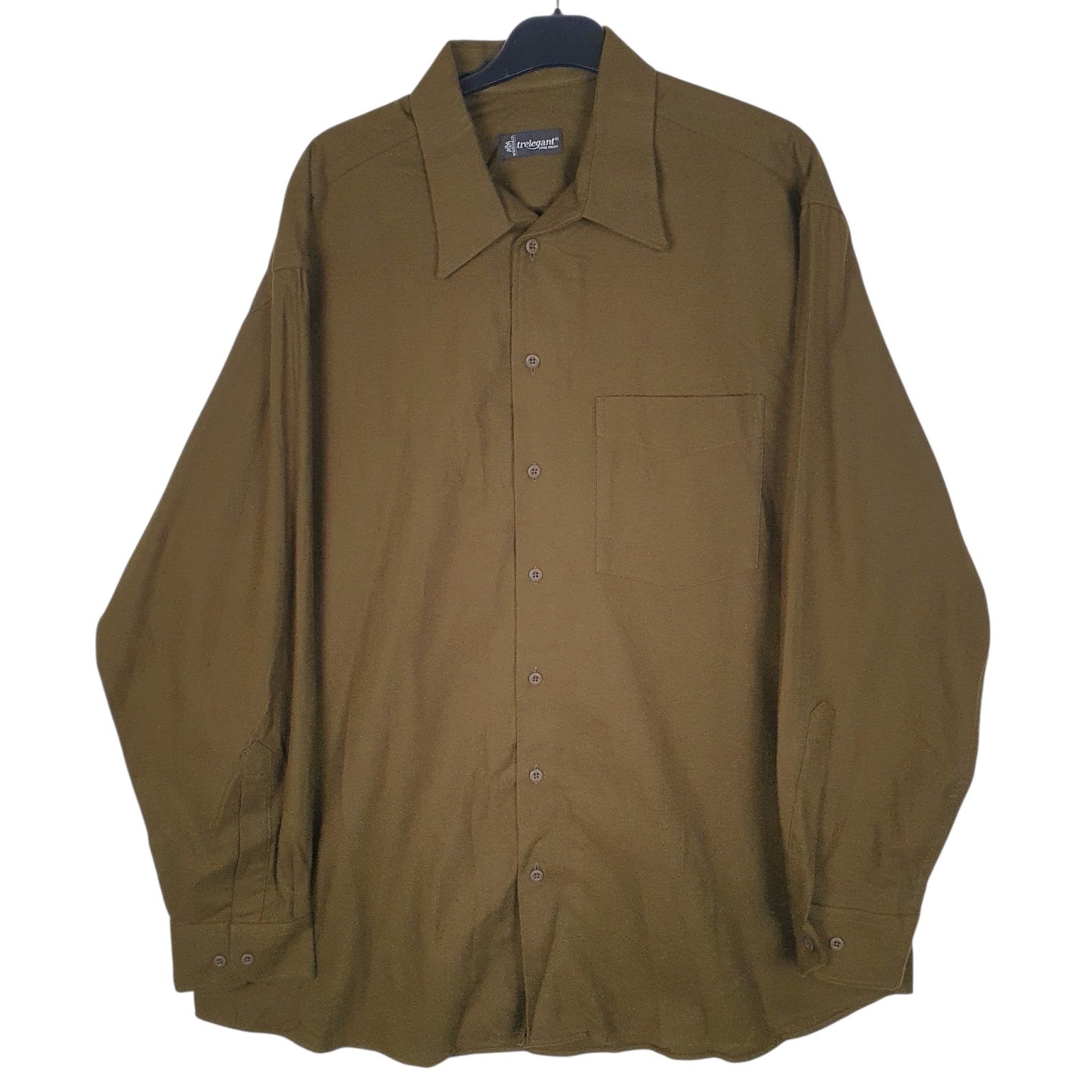 Mens Green Trelegant  Long Sleeve Shirt