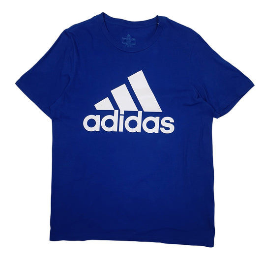 Mens Blue Adidas  Short Sleeve T Shirt