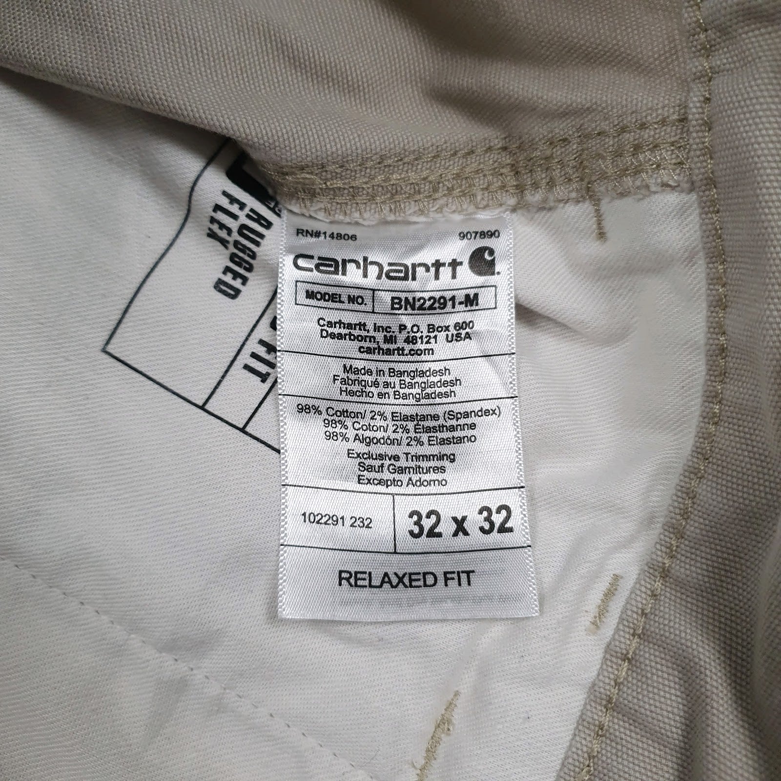 Mens Grey Carhartt BN2291-M  Trousers