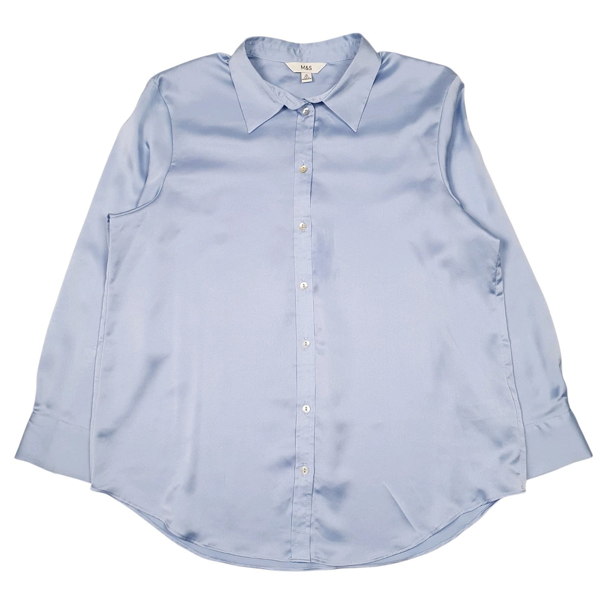 Womens Blue M&S  Long Sleeve Shirt