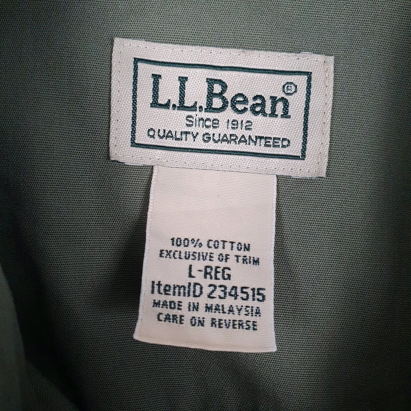Mens Green L.L.Bean   Shirt