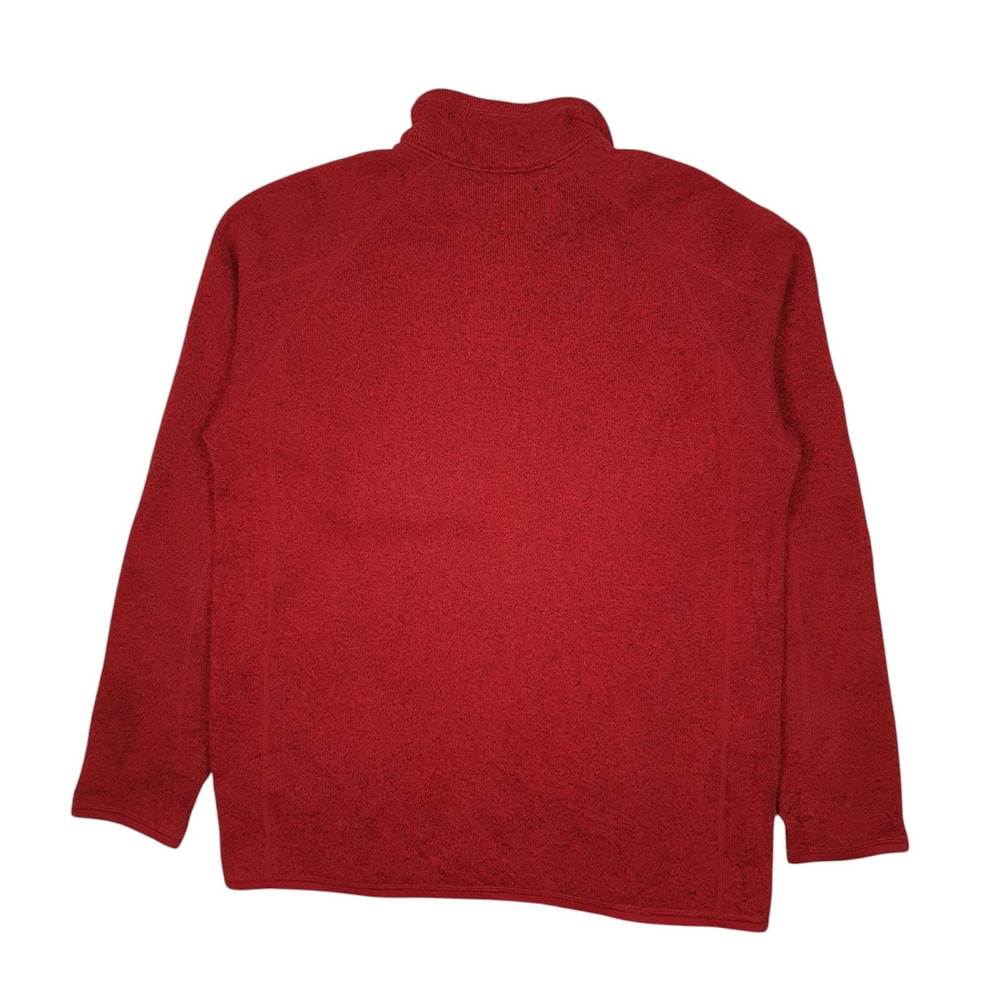 Mens Red Patagonia Better Sweater Quarter Zip Jumper