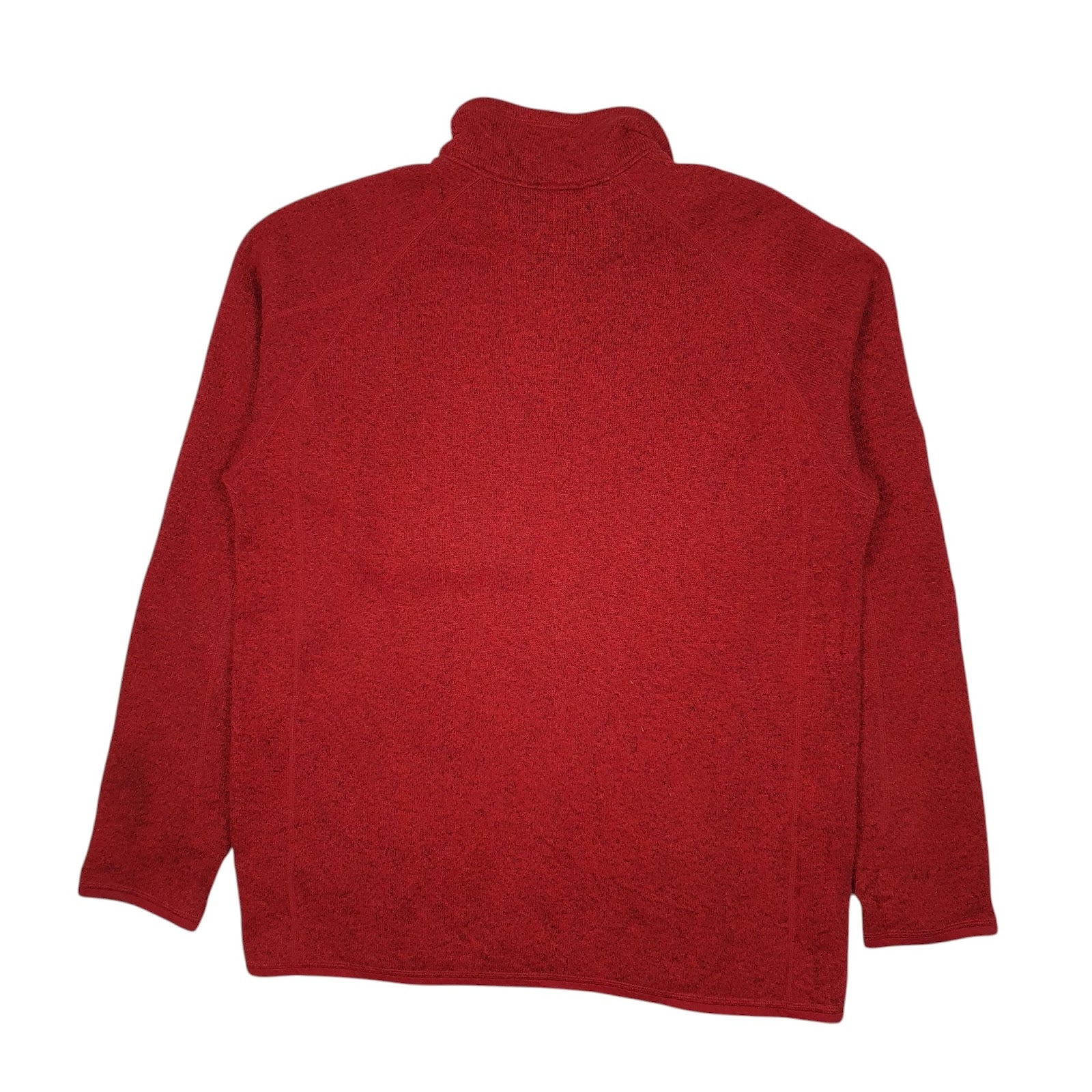 Mens Red Patagonia Better Sweater Quarter Zip Jumper