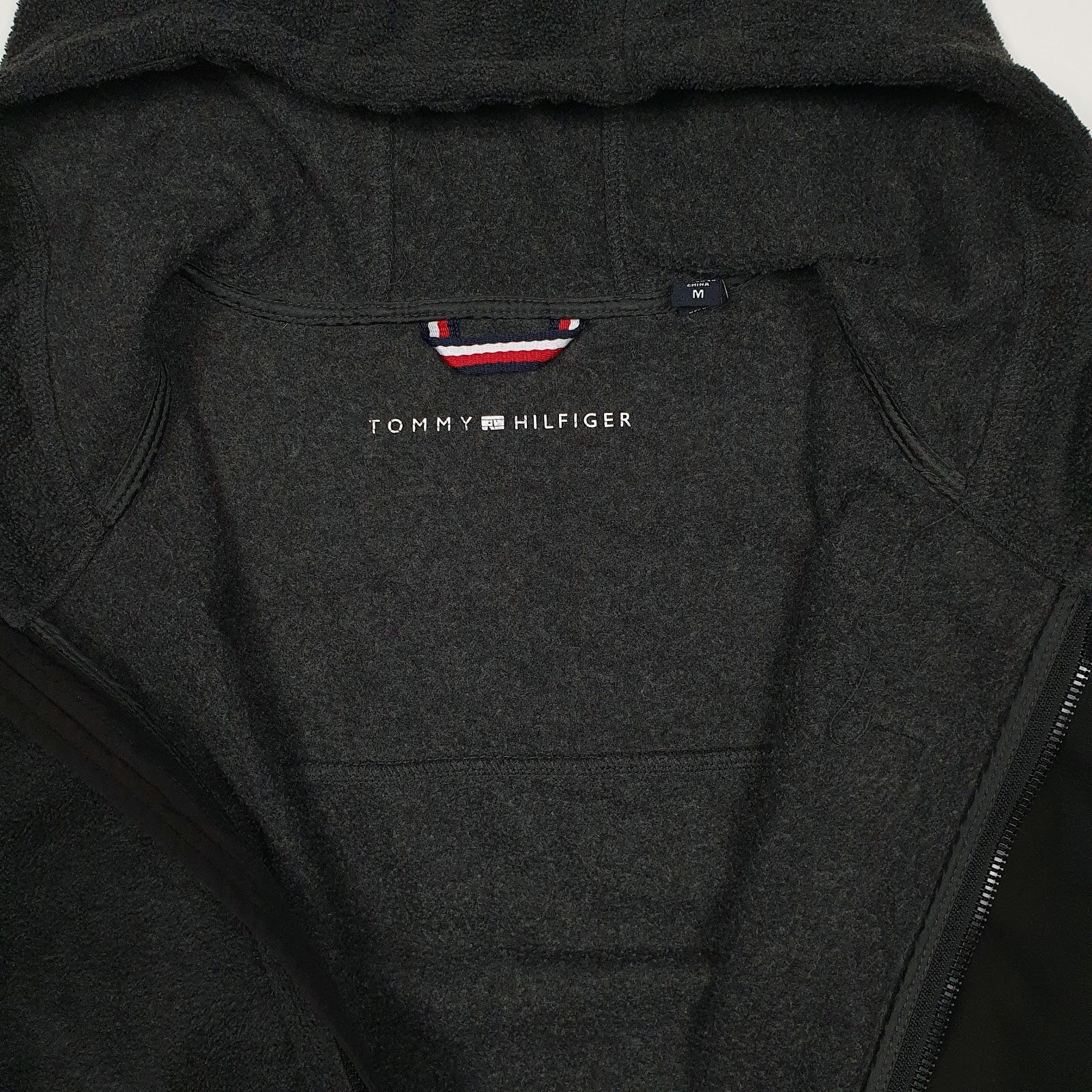 Mens Grey Tommy Hilfiger Hoodie Full Zip Jumper