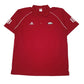 Mens Red Adidas Active Wear Short Sleeve Polo Shirt