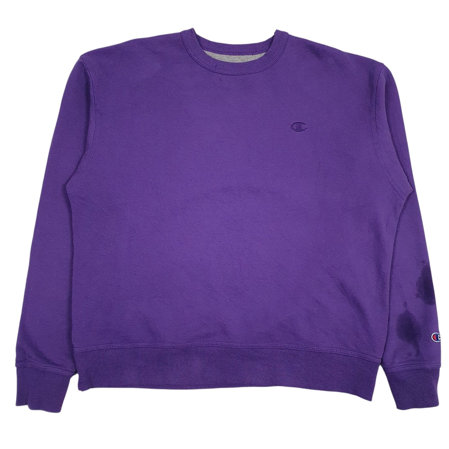 Mens Purple Champion  Crewneck Jumper