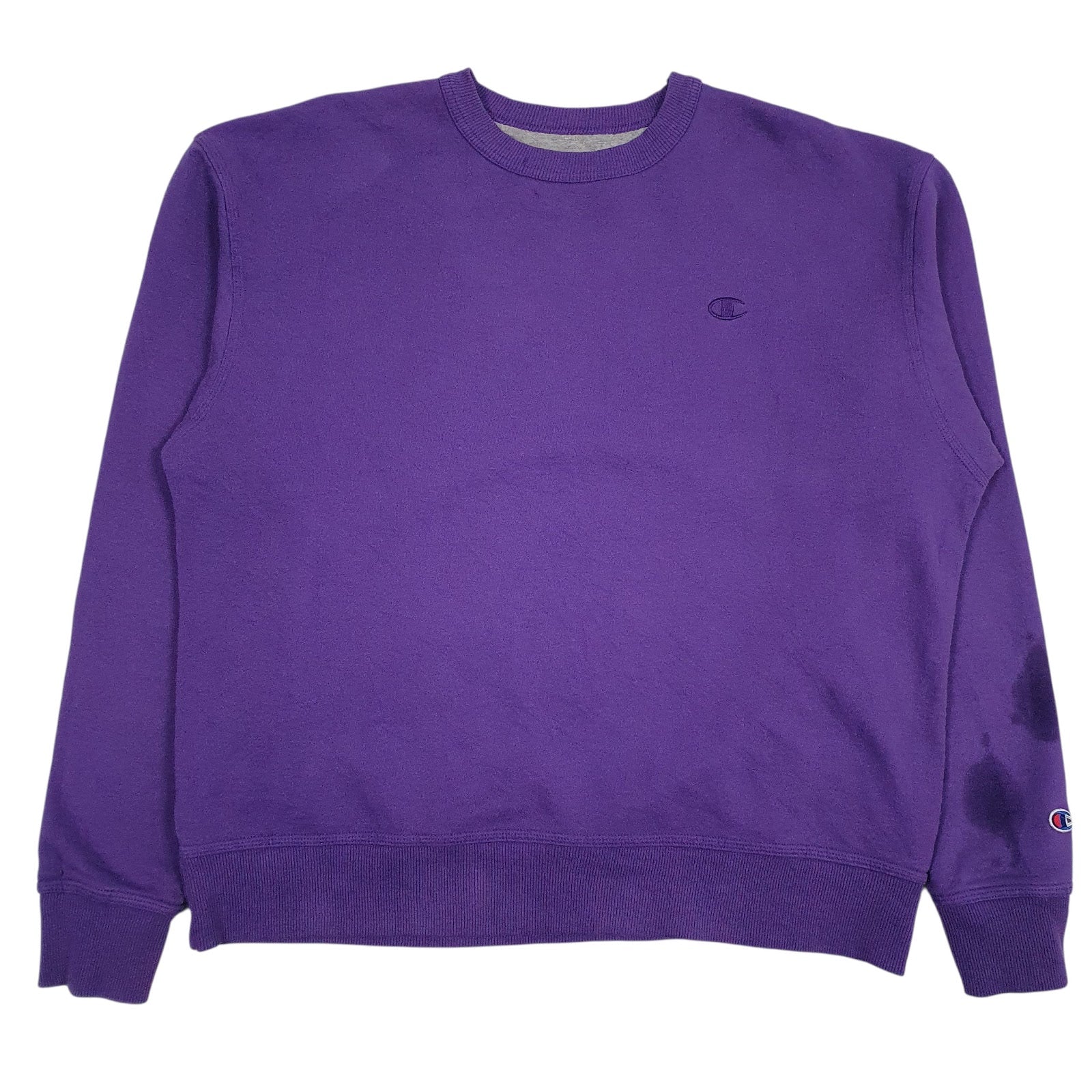 Mens Purple Champion  Crewneck Jumper