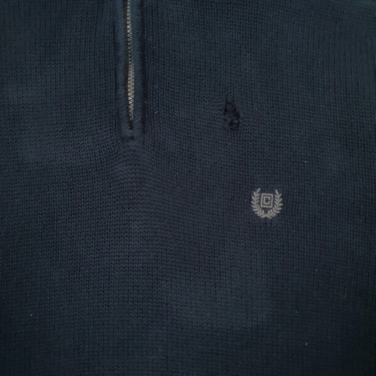 Mens Navy Chaps  Quarter Zip Jumper