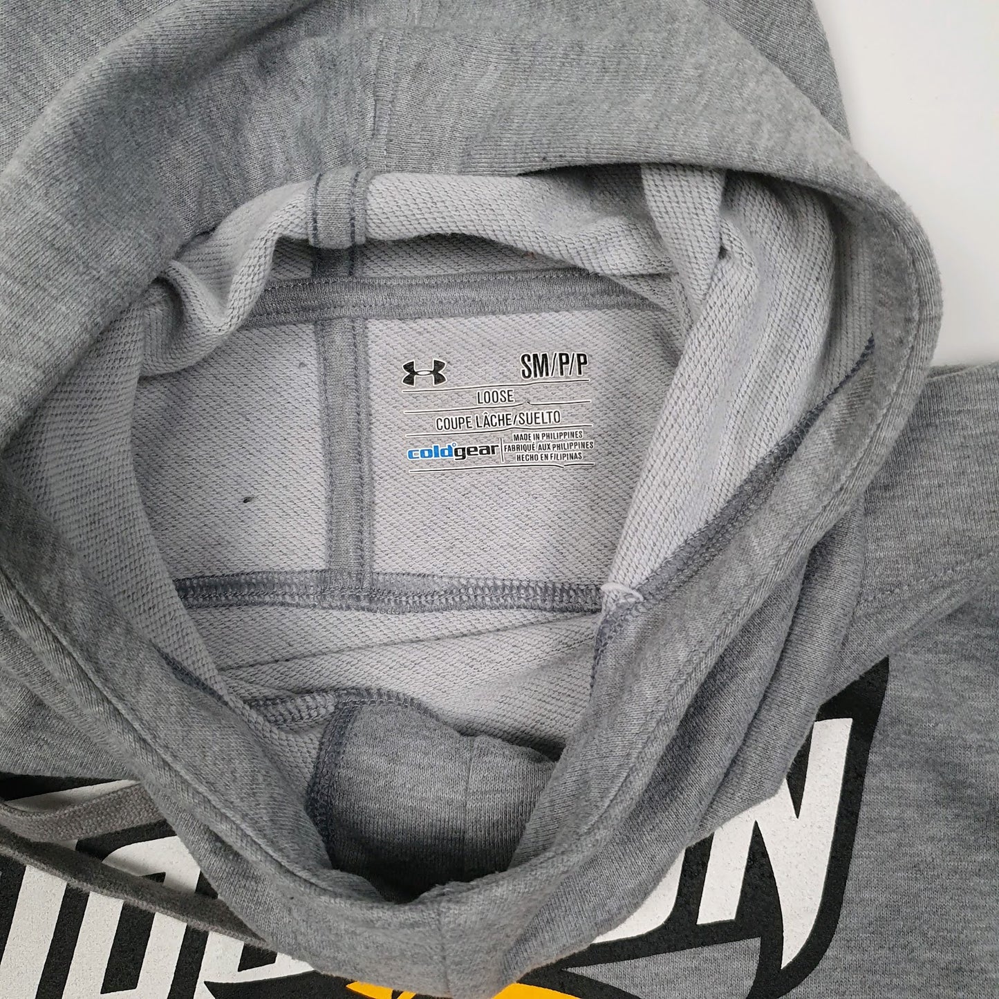 Mens Grey Underarmour Field Hockey Short Sleeve Hoodie Jumper