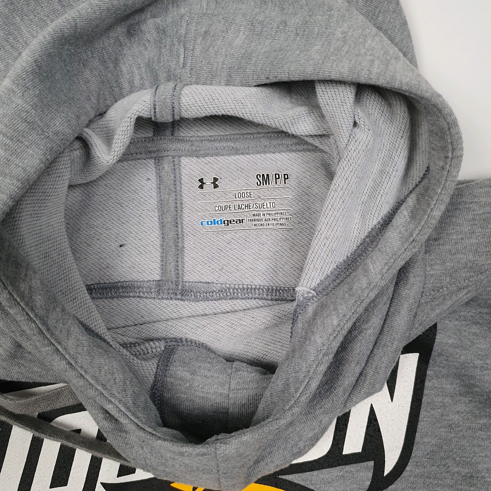 Mens Grey Underarmour Field Hockey Short Sleeve Hoodie Jumper