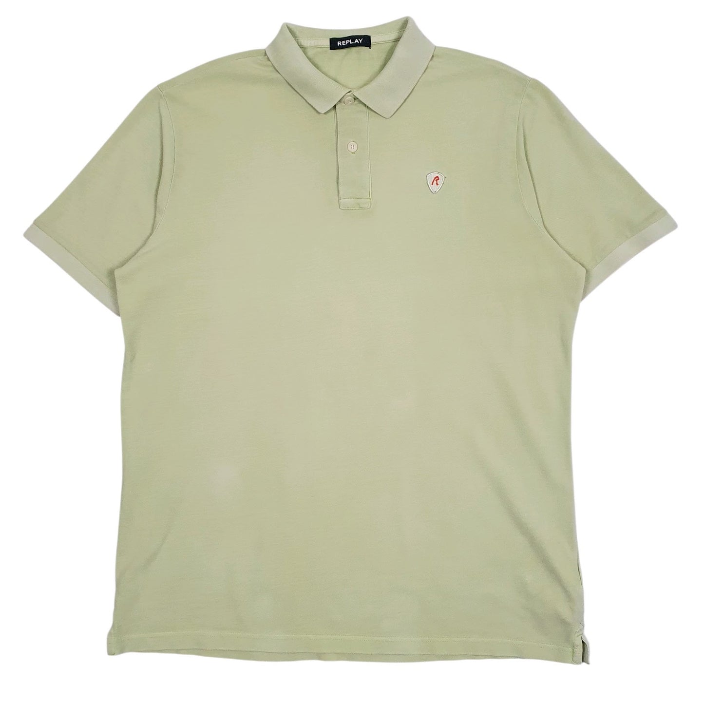 Mens Green Replay  Short Sleeve Polo Shirt