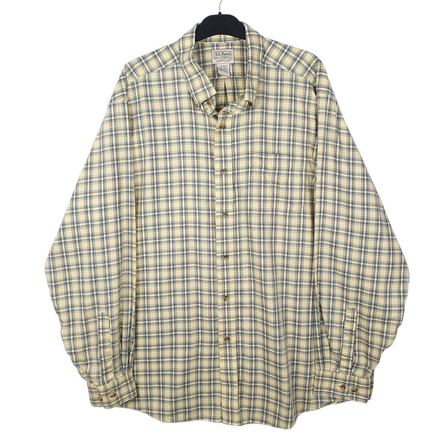 Mens Yellow L.L.Bean  Long Sleeve Shirt