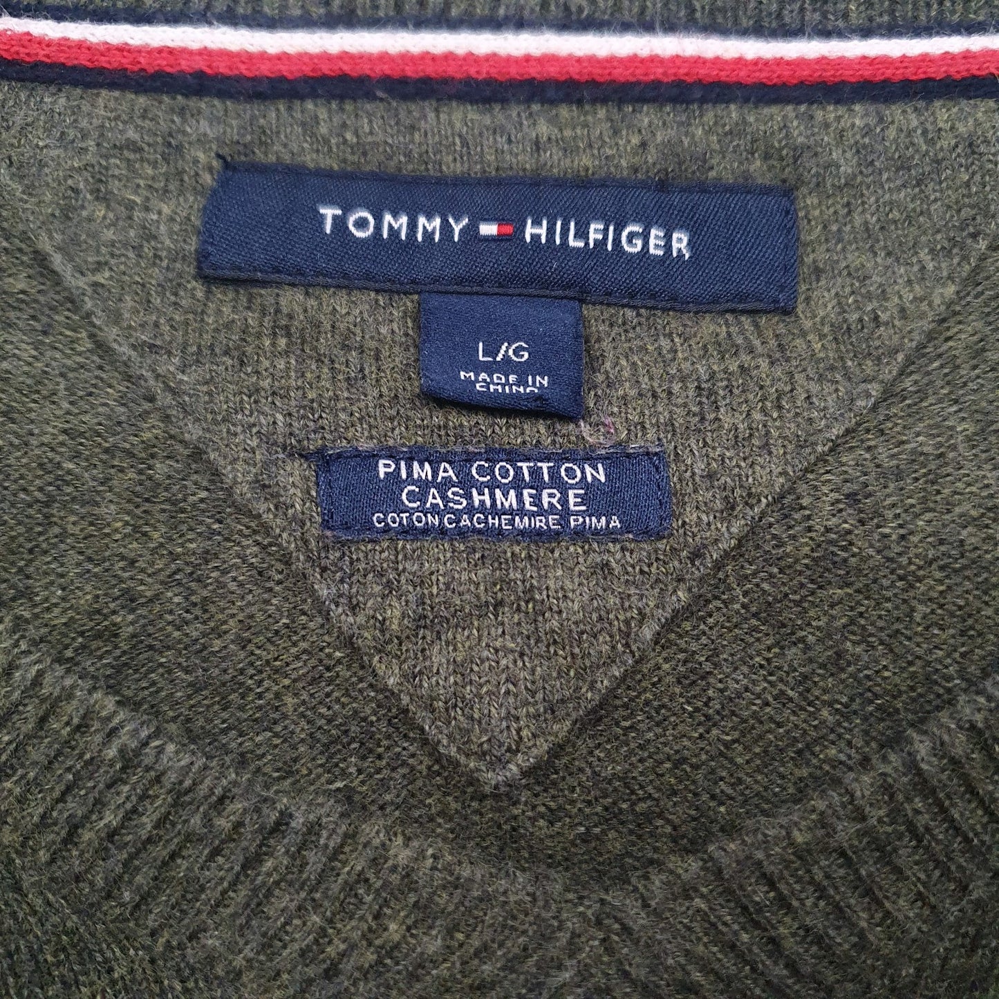 Mens Green Tommy Hilfiger  Crewneck Jumper