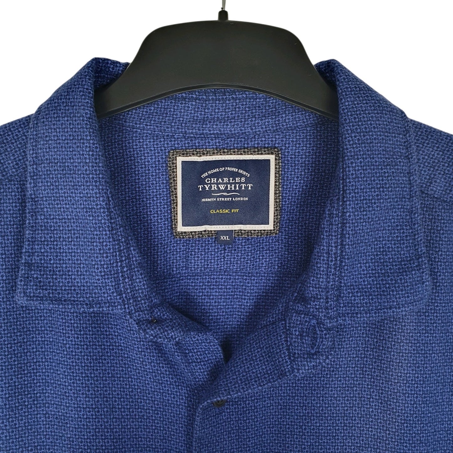 Mens Navy Charles Tyrwhitt Heavyweight Flannel  Shirt