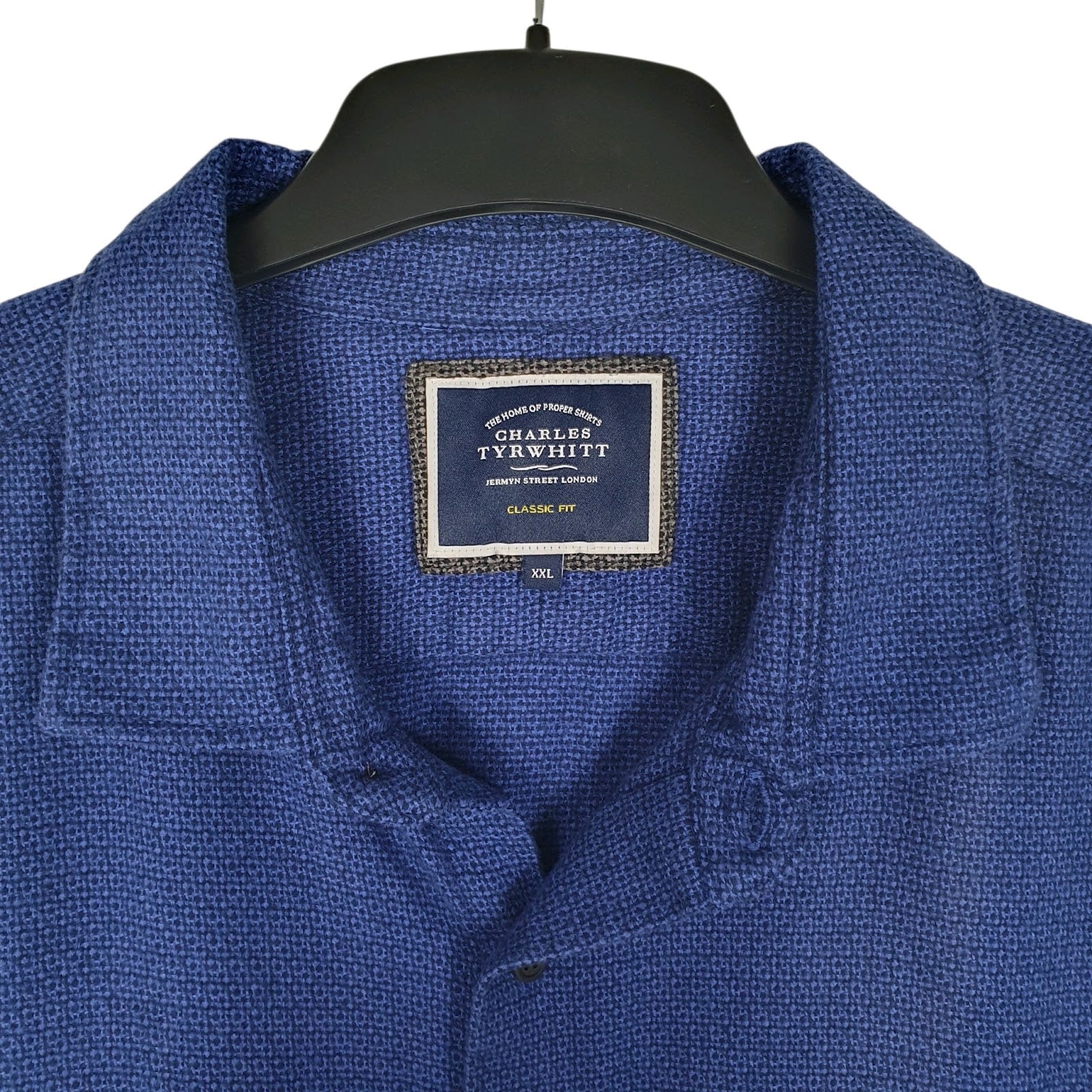 Mens Navy Charles Tyrwhitt Heavyweight Flannel  Shirt