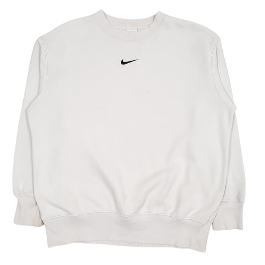 Mens White Nike  Crewneck Jumper
