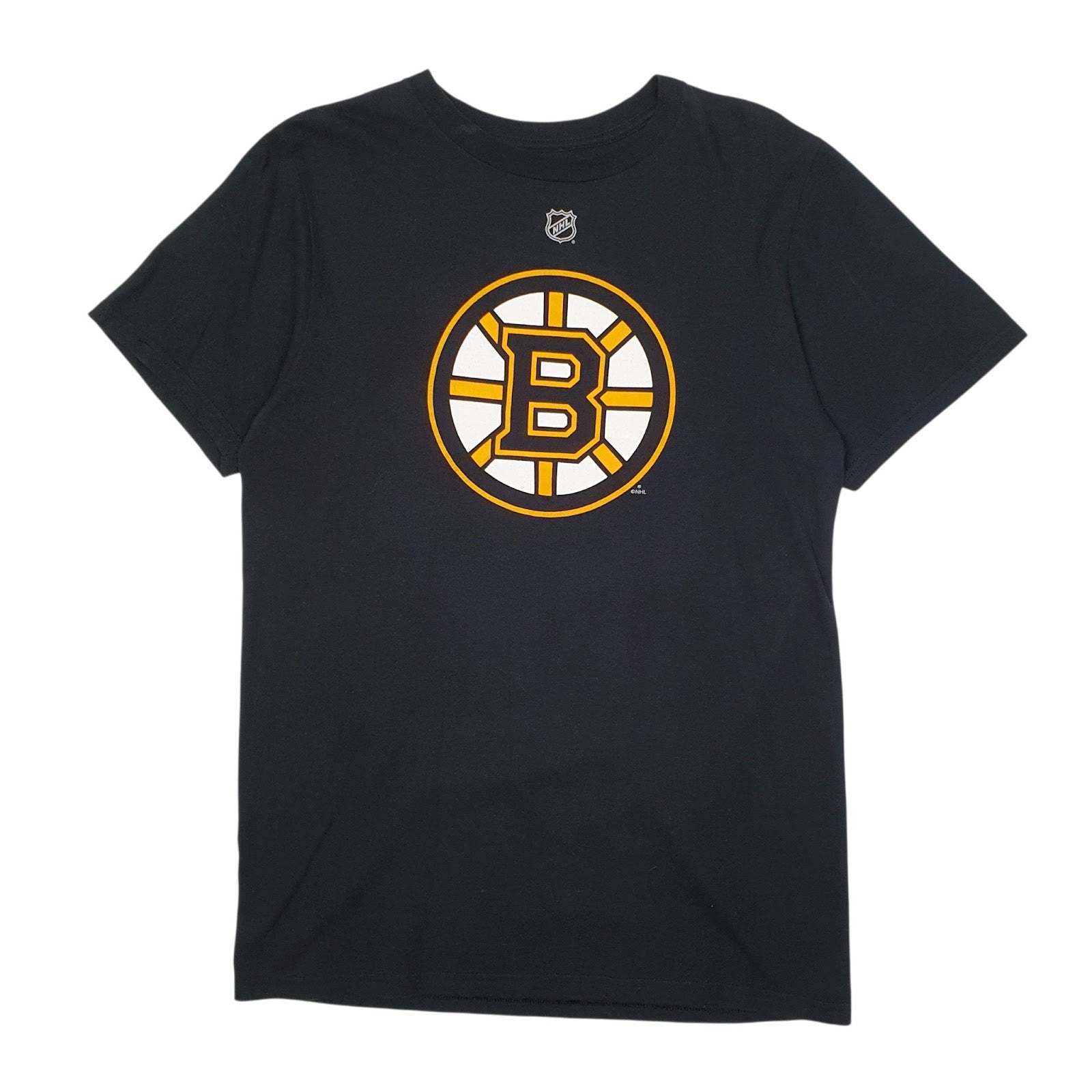 Mens Black Reebok NHL Hockey Boston Bruins Happy Gilmore Short Sleeve T Shirt