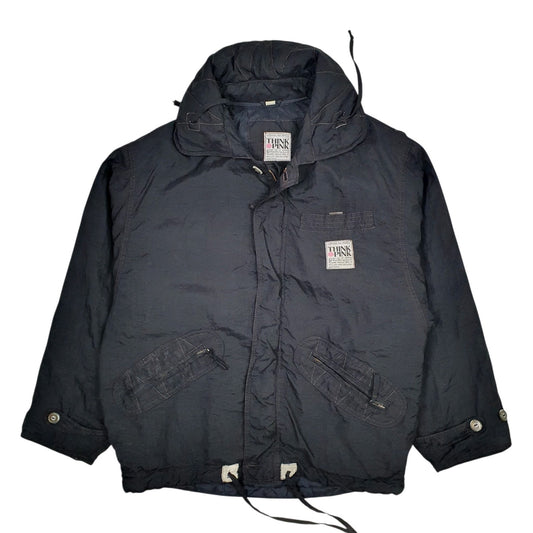 Mens Black Think Pink Vintage 90s  Coat