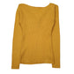 Womens Yellow Believe Knit V Neck Jumper