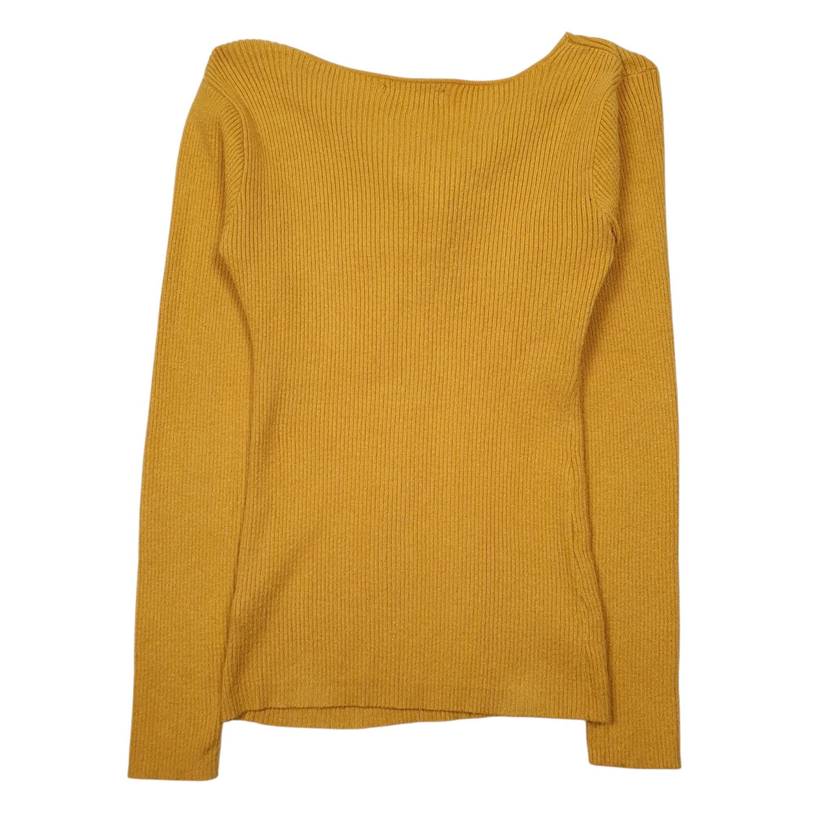 Womens Yellow Believe Knit V Neck Jumper