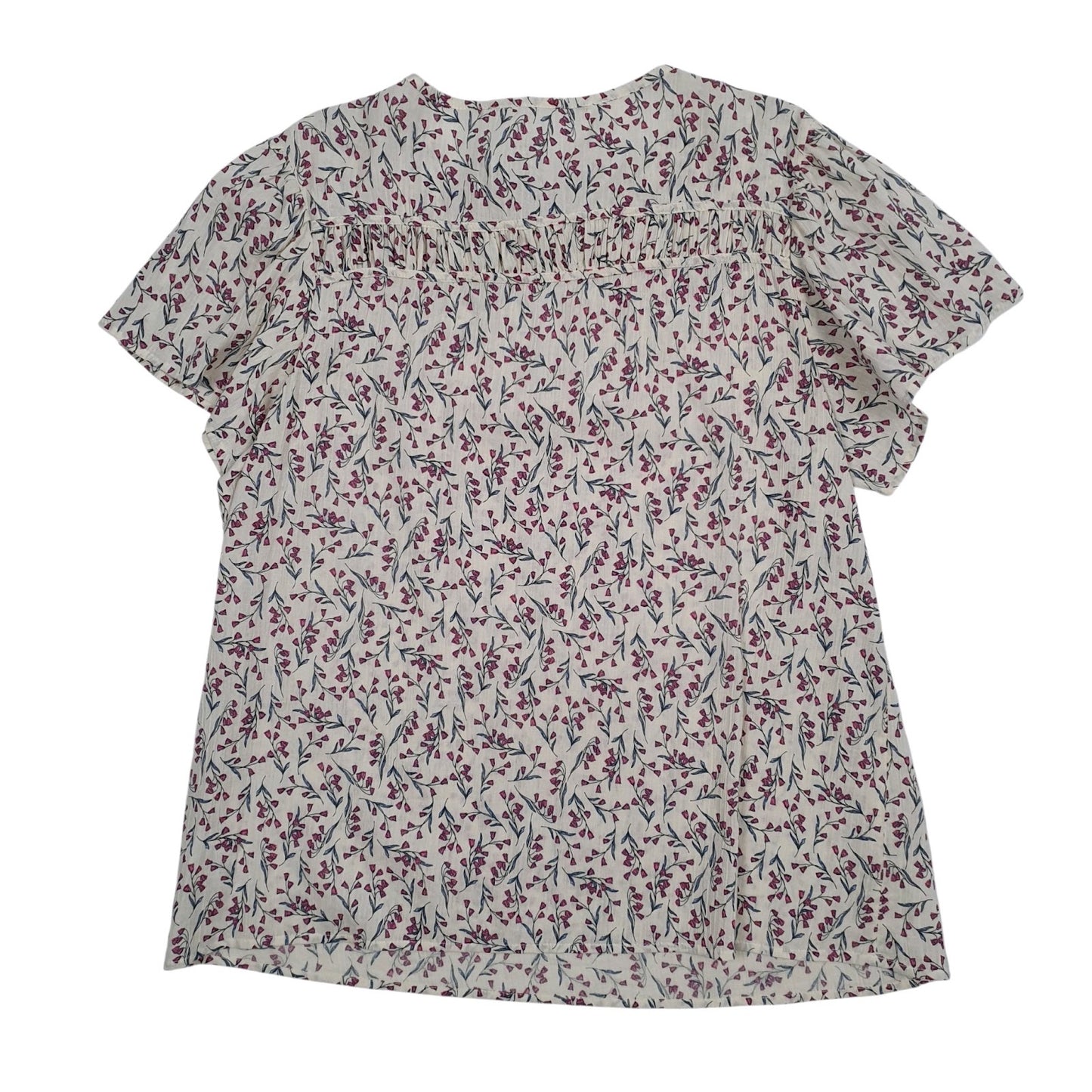 Womens White Bonmarche Floral Blouse  T Shirt