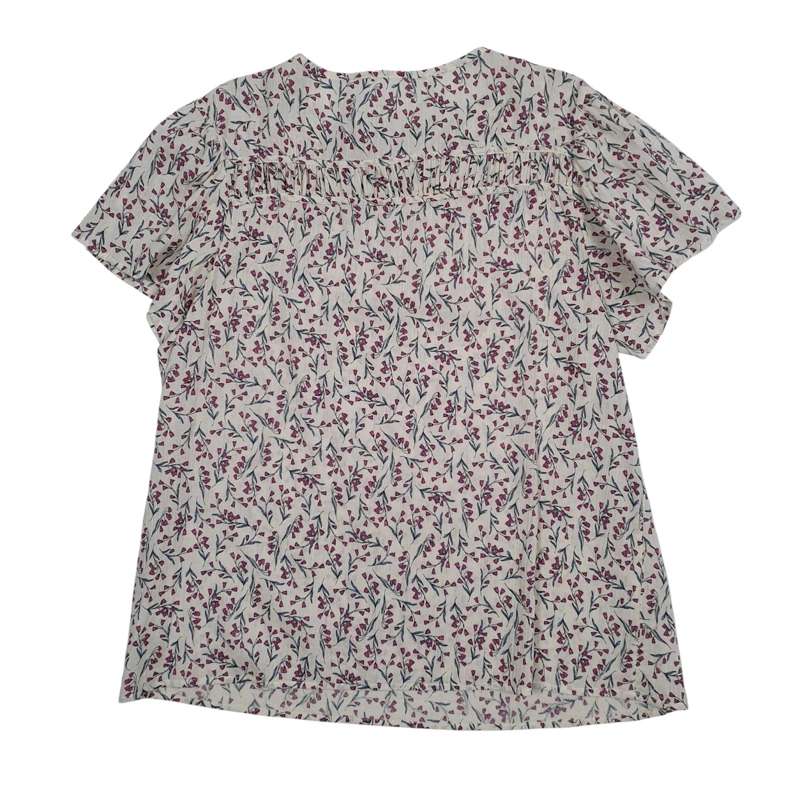 Womens White Bonmarche Floral Blouse  T Shirt