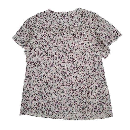 Womens White Bonmarche Floral Blouse  T Shirt