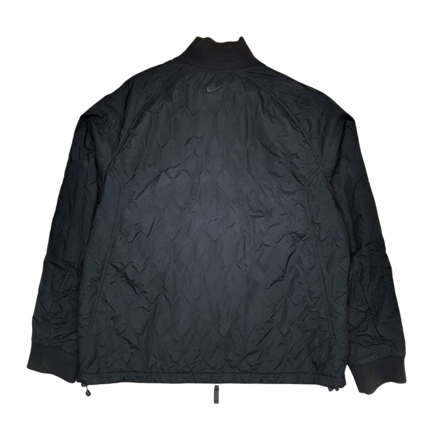 Mens Black Nike Quilted Windbreaker Vintage 00s  Coat