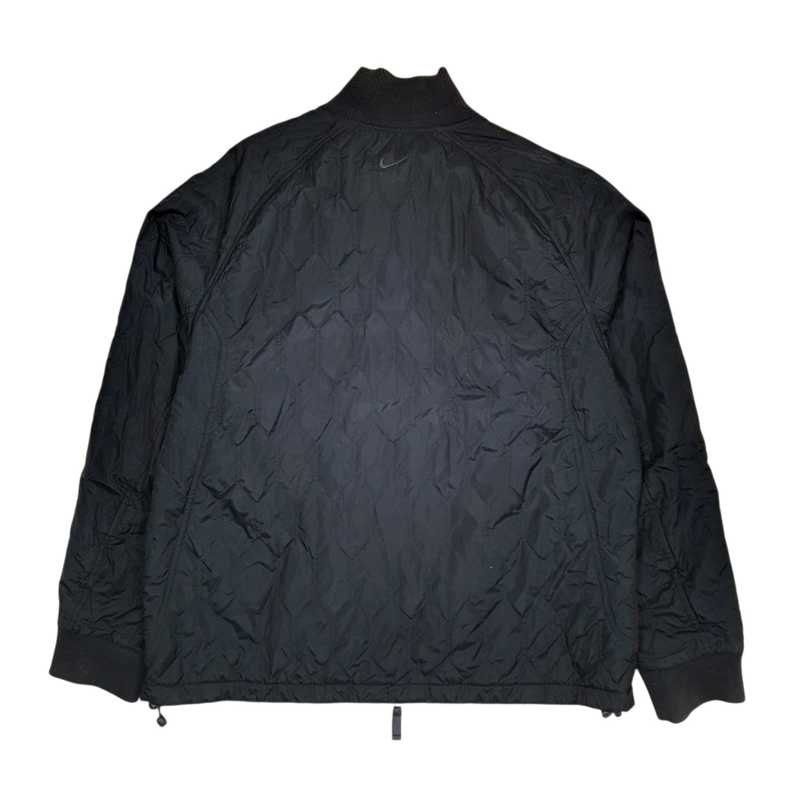 Mens Black Nike Quilted Windbreaker Vintage 00s  Coat
