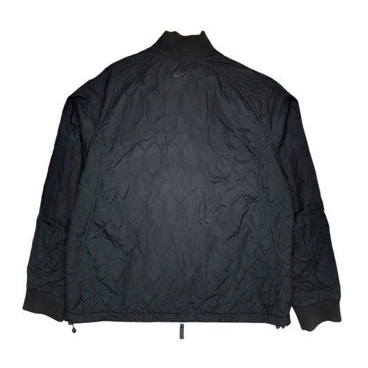Mens Black Nike Quilted Windbreaker Vintage 00s  Coat