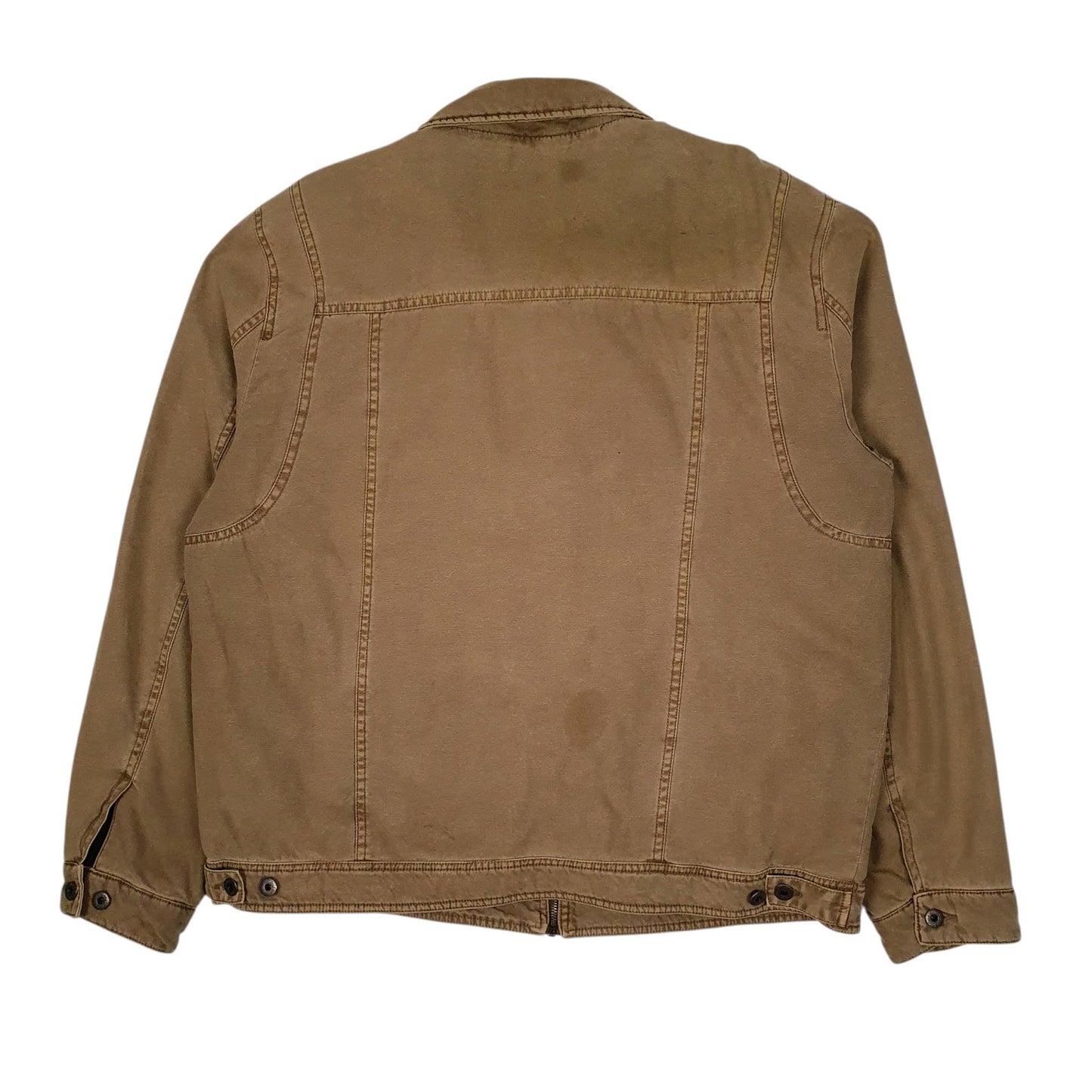 Mens Brown Levis Type 3 Canvas Bomber Windbreaker  Coat