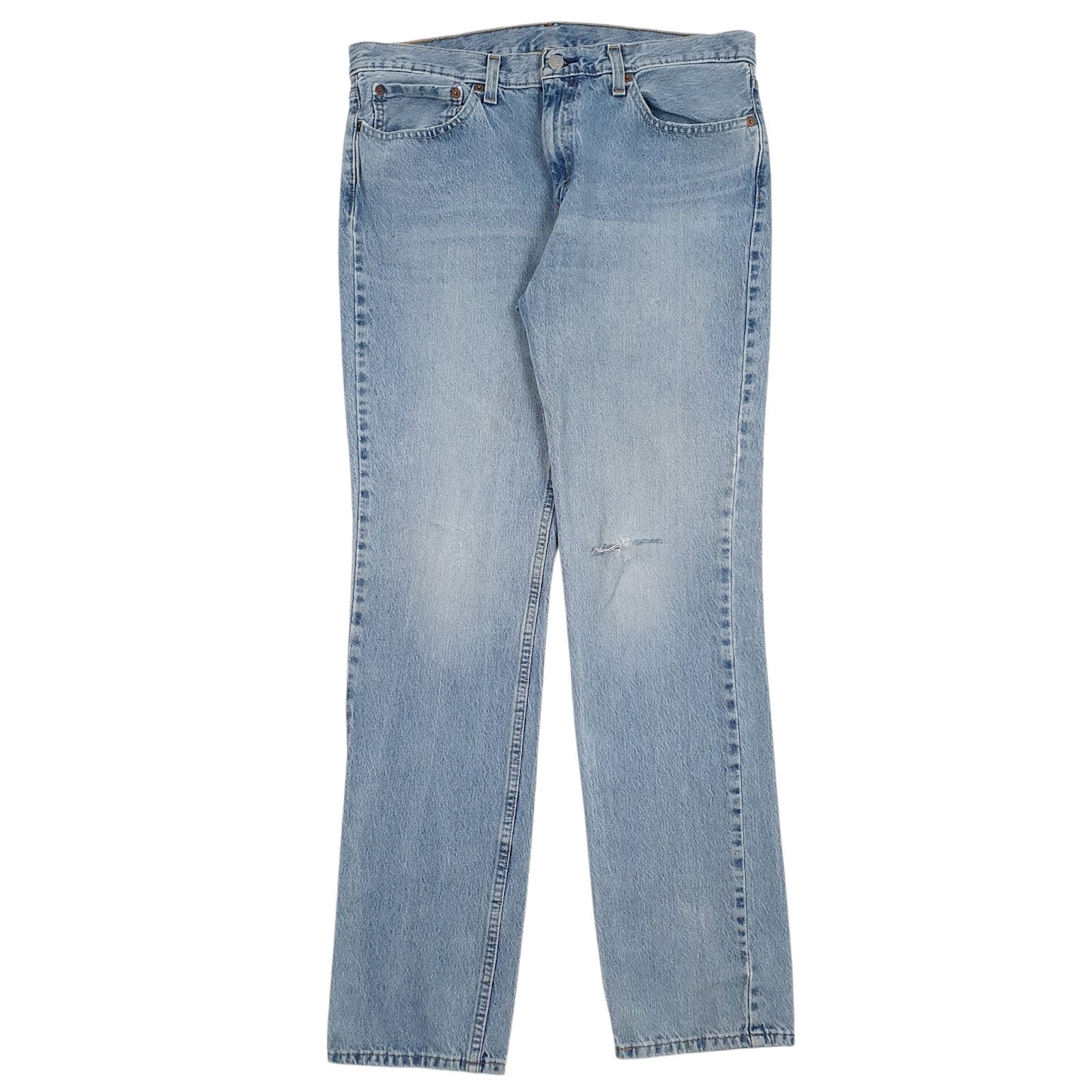 Mens Blue Levis Distressed Casual JeansW34 L32