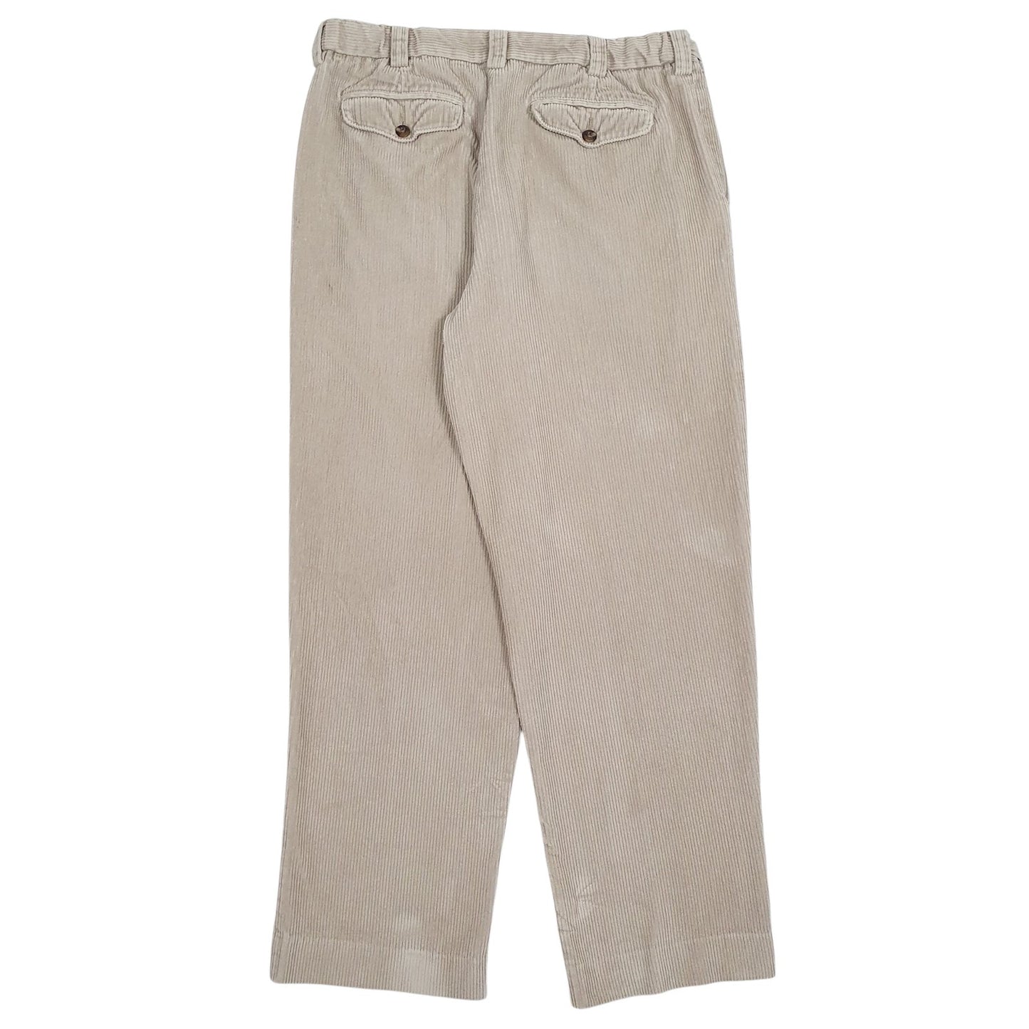 Mens Brown L.L.Bean Pleated  Trousers