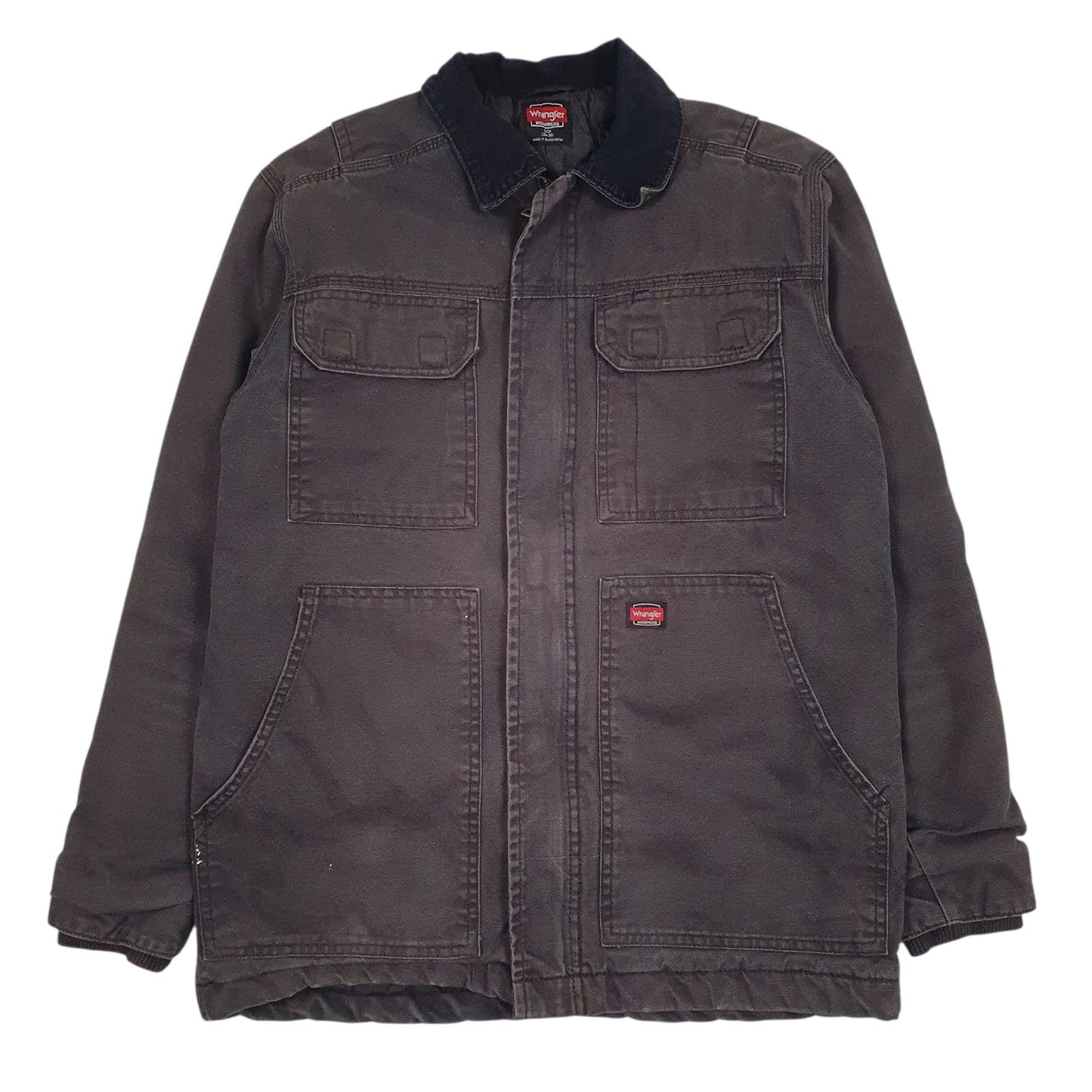 Mens Grey Wrangler Bomber Padded  Coat