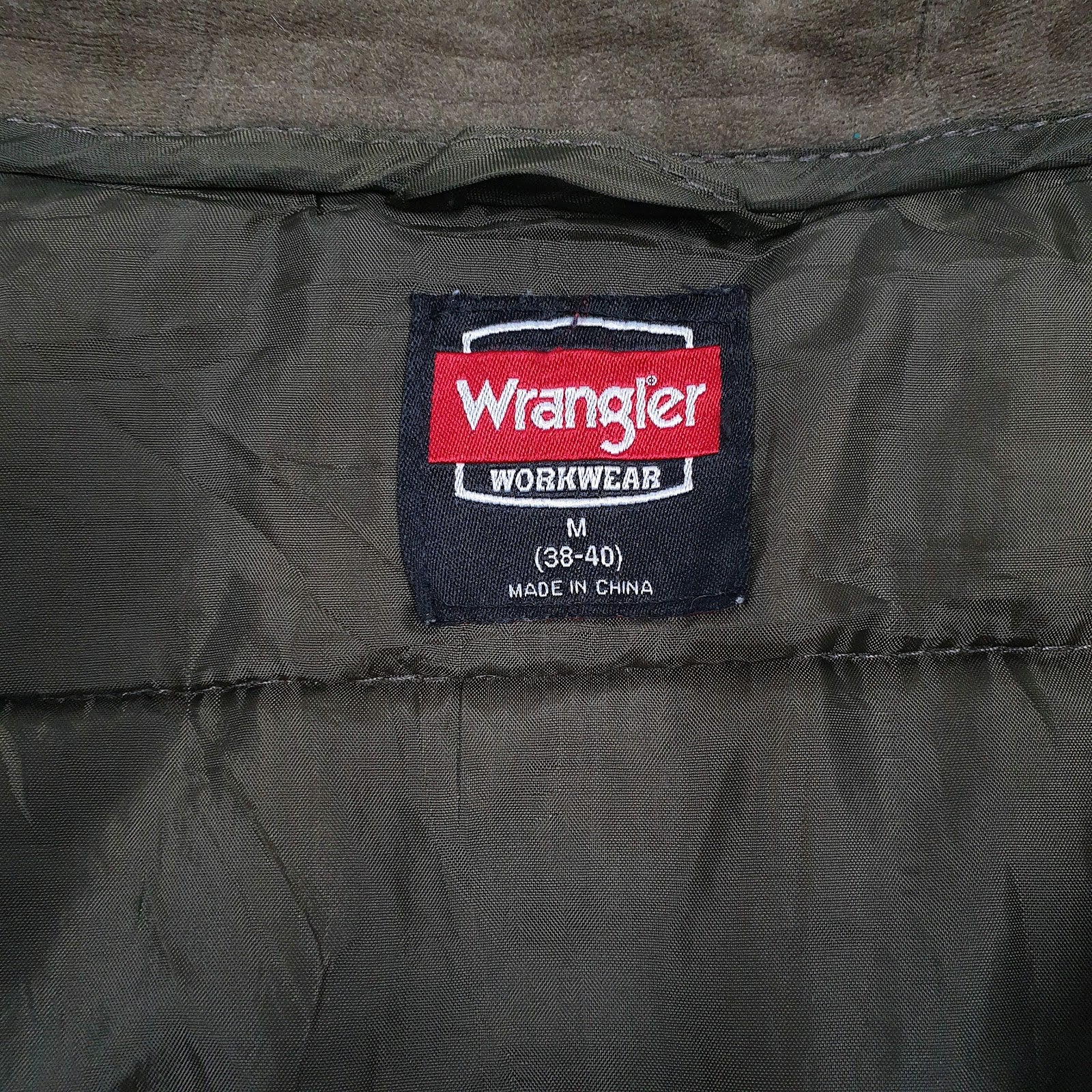 Mens Green Wrangler Workwear  Coat