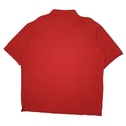 Mens Red Columbia Sportswear Company  Quarter Zip Polo Shirt