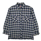 Mens Blue Dickies Quilted Plaid Vintage 2000s Hoodie Coat
