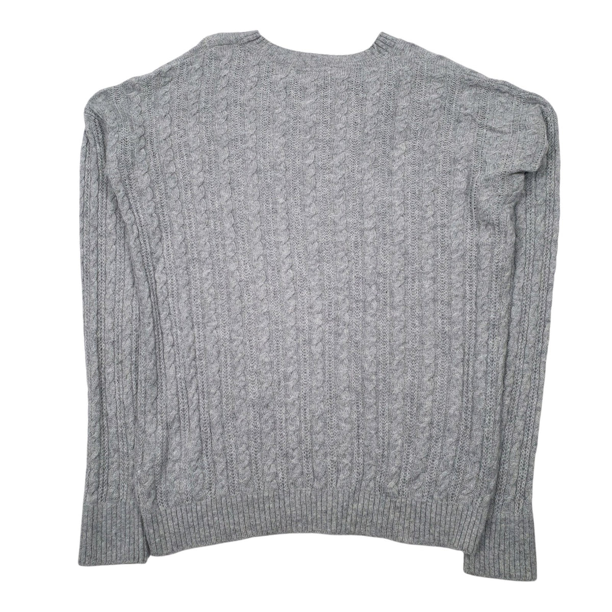 Mens Grey Tommy Hilfiger Cable Knit Crewneck Jumper