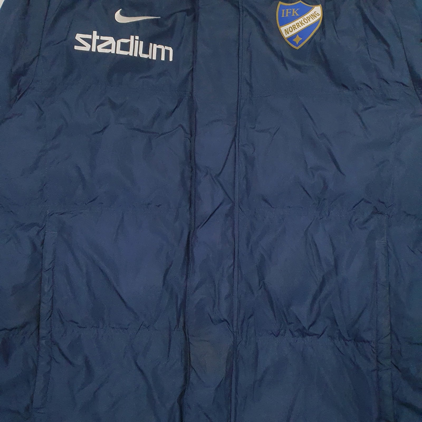 Mens Navy Nike Storm-Fit IFK Norrköping Football  Coat