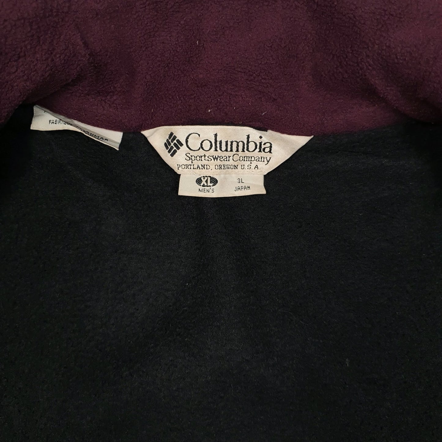 Mens Black Columbia Sportswear Company Vintage 90s Full Zip Jumper
